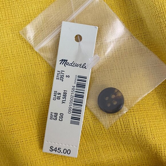 Madewell Texture & Thread Off-the-Shoulder Button-Front Top Women's Small New - Picture 8 of 12